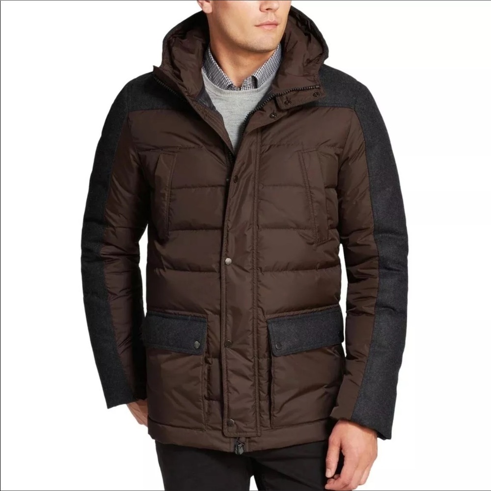 DUVETICA Mens M Logios Down Puffer Jacket Wool Hood